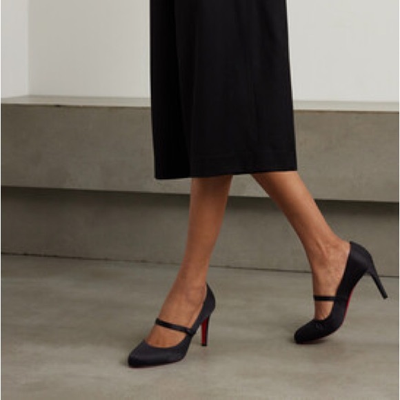 Christian Louboutin Wallis Pumppie 85 mm Mary Jane Red Bottoms Heels size 40 - Picture 9 of 12